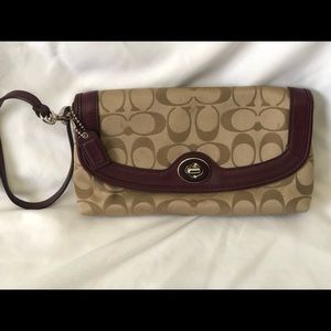 Coach clutch - wristlet purse